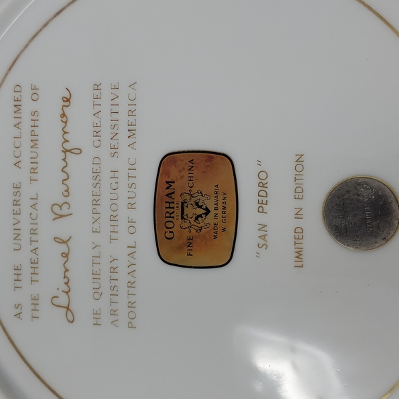 Gorham Limited Edition Lionel Barrymore "SAN PEDRO" Plate - Picture 7 of 9